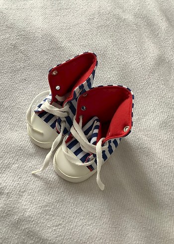 Çizgili Renkli Erkek Bebek İlk Adım Ayakkabısı - Görsel 3