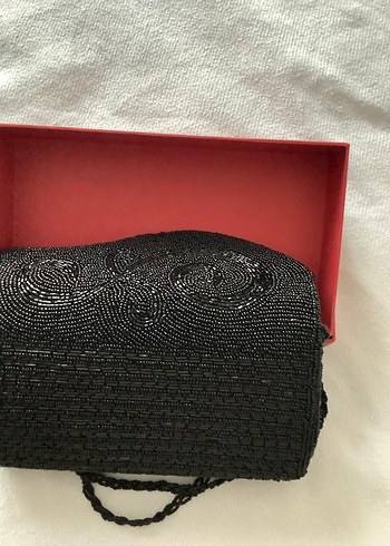 İşlemeli Boncuklu Kadın Portföy Çanta- sıfır sayılır - Görsel 4