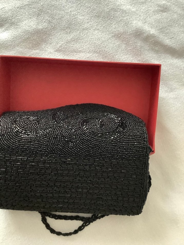 İşlemeli Boncuklu Kadın Portföy Çanta- sıfır sayılır - Görsel 4