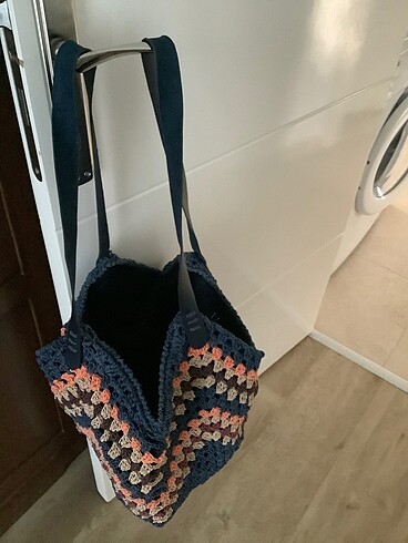 plaj veya günlük kullanımlık çanta- kağıt ip - Görsel 3