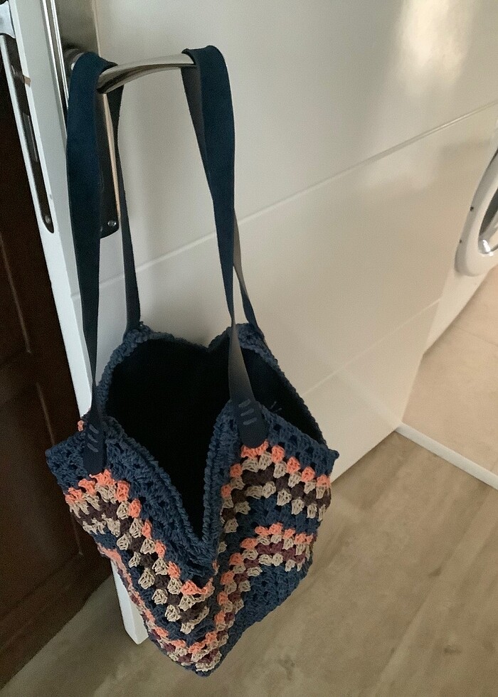 plaj veya günlük kullanımlık çanta- kağıt ip - Görsel 3