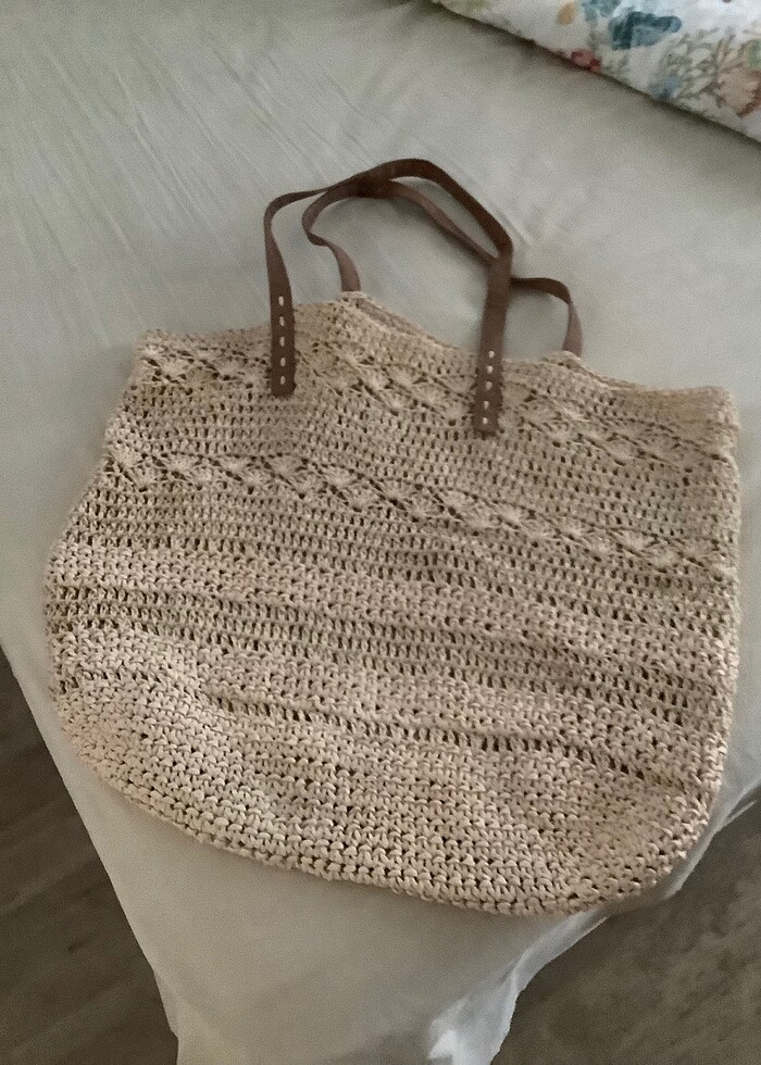 Plaj çantası- kağıt ip - Görsel 3