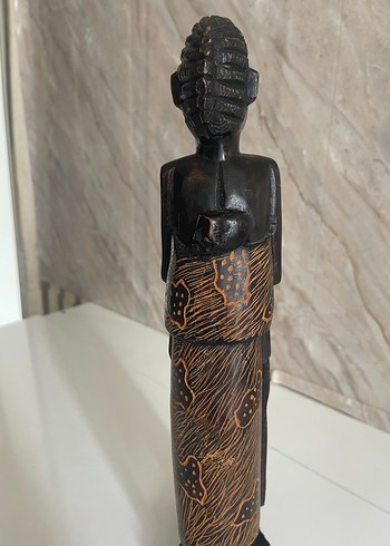 İTALYA MENŞELİ EL OYMA AFRİKA ETNİK HEYKEL - Görsel 4