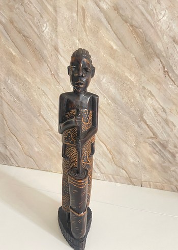 İTALYA MENŞELİ EL OYMA AFRİKA ETNİK HEYKEL - Görsel 2