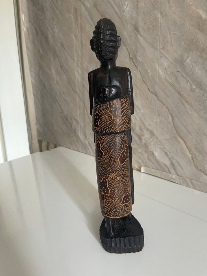 İTALYA MENŞELİ EL OYMA AFRİKA ETNİK HEYKEL - Görsel 5