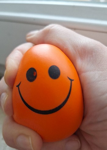 Turuncu Gülen Yüz Stres Topu - Görsel 2