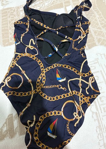 Zincir Detaylı Lacivert Kadın Mayo - Görsel 2