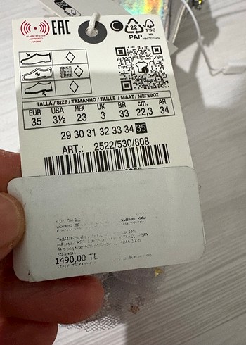 Kız Çocuk Altın Simli Babet Ayakkabı - Görsel 4