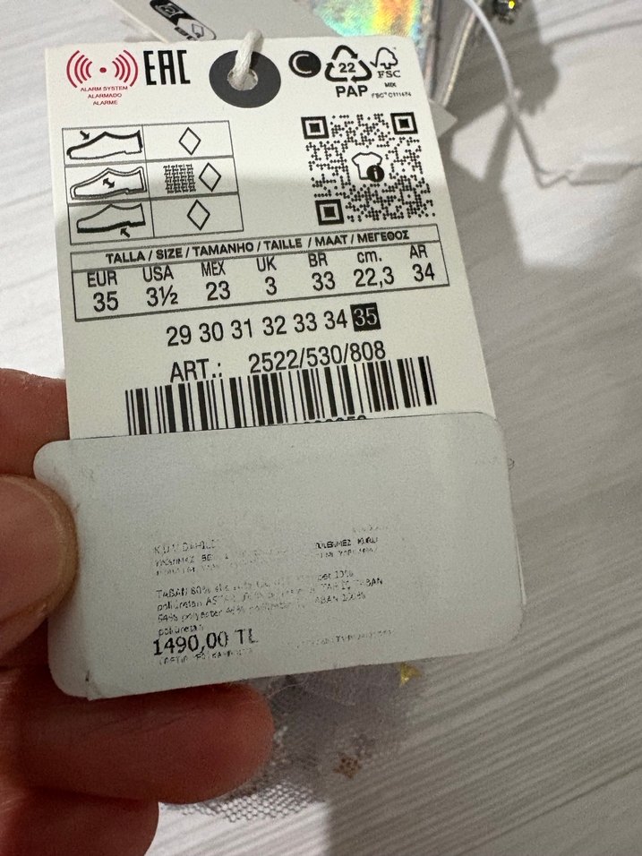 Kız Çocuk Altın Simli Babet Ayakkabı - Görsel 4