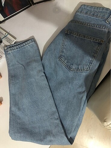 hiç giyilmedi mom jean