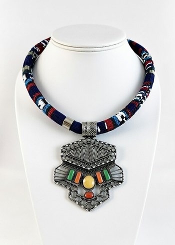 Renkli Boncuklu Bohem Kadın Kolye - Görsel 3