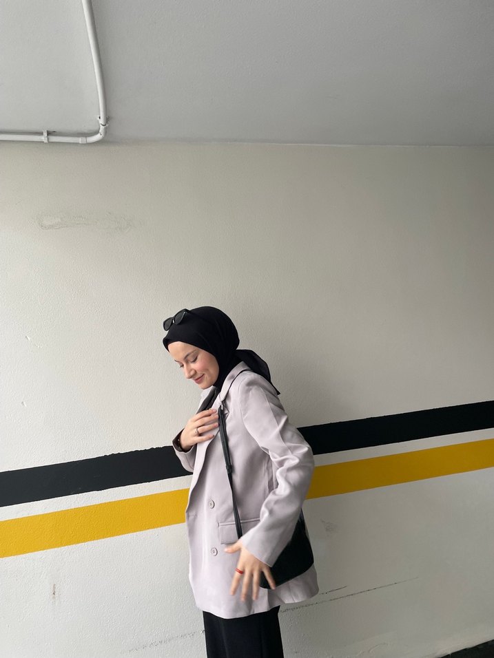 Gri Kadın Blazer Ceket - Görsel 2