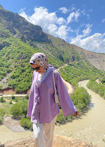 Mor kimono - Görsel 6