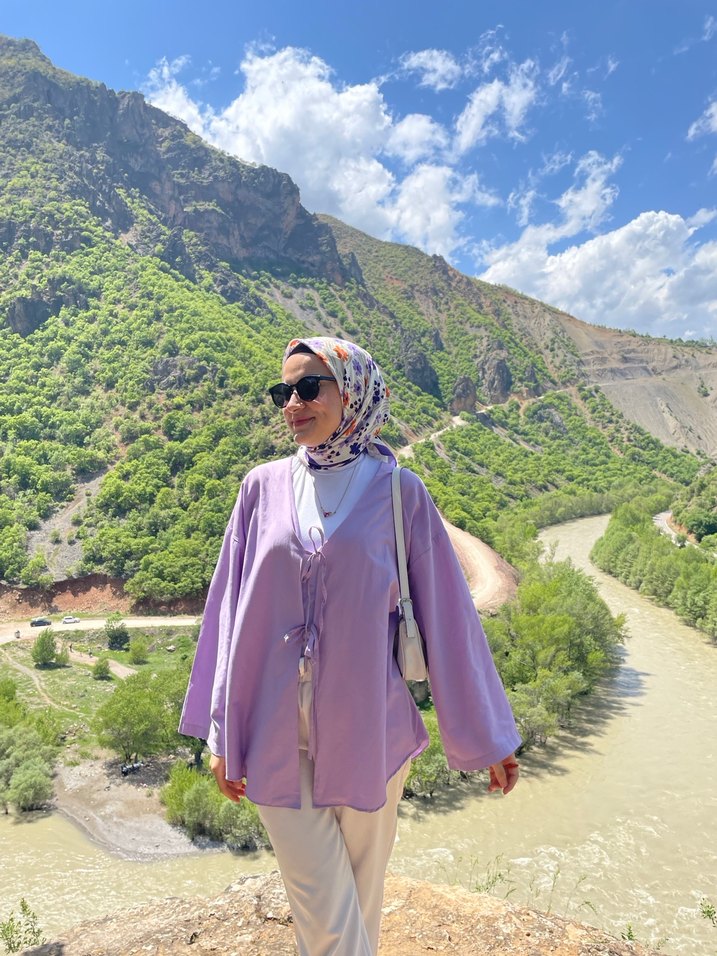 Mor kimono - Görsel 5