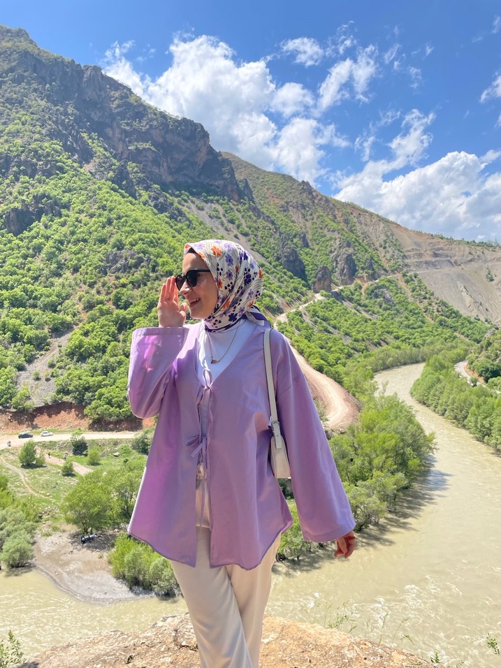 Mor kimono - Görsel 4