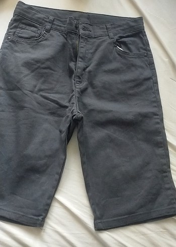 Gri Rahat Kesim Erkek çocuk Denim Midi Pantolon