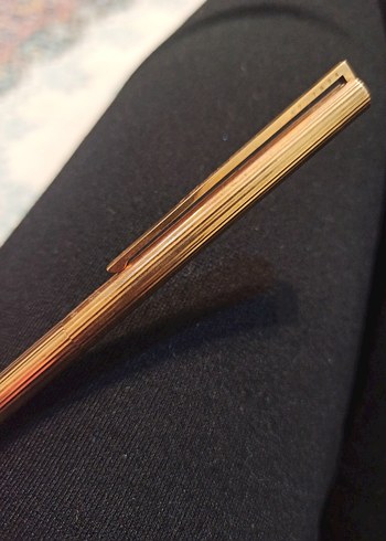 22 ayar Altın kaplama Tükenmez Kalem ve saaat - Görsel 2