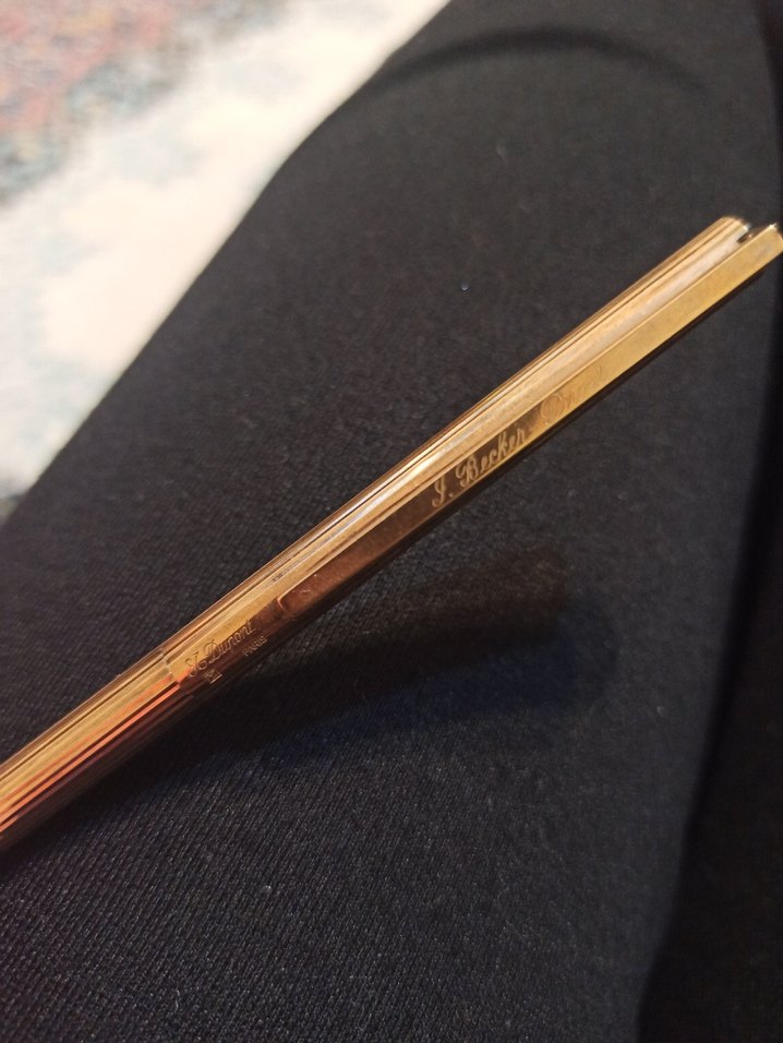 22 ayar Altın kaplama Tükenmez Kalem ve saaat - Görsel 4