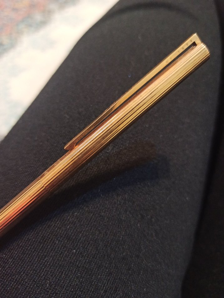 22 ayar Altın kaplama Tükenmez Kalem ve saaat - Görsel 2