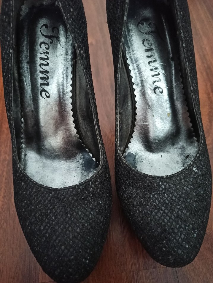 Siyah simli Yılan Desenli Platform Topuklu Kadın Ayakkabı - Görsel 2