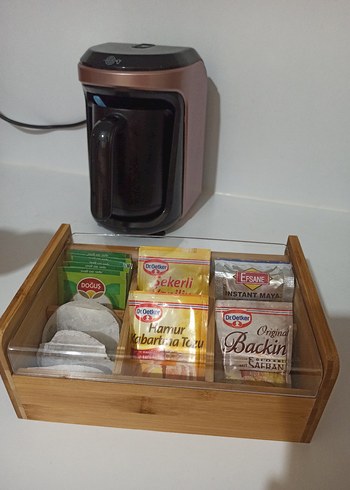 Şeffaf Kapaklı bambu Çay Kutusu - Görsel 2