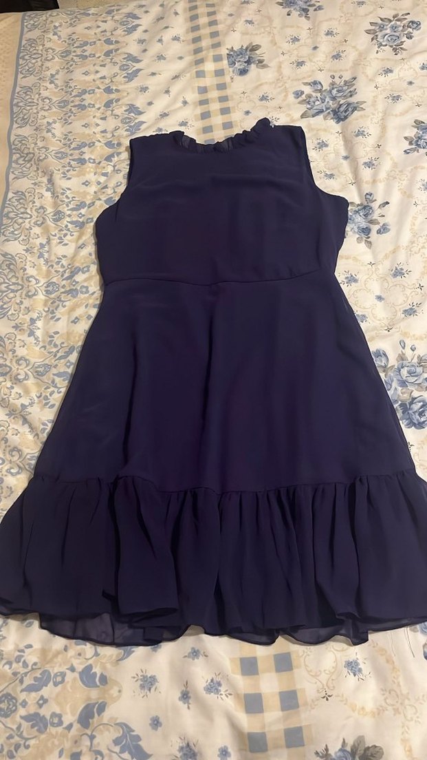 Pudra Pembe Drapeli Midi Elbise - Görsel 2