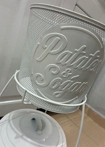 Beyaz Metal Patates ve Soğan Kutusu - Görsel 3