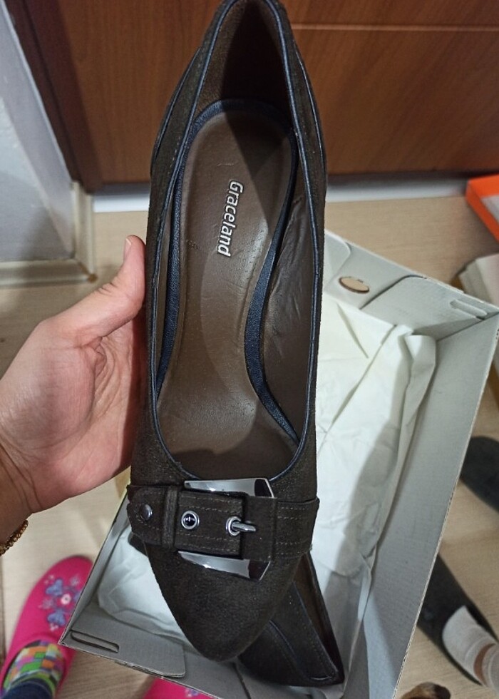 Kemerli topuklu ayakkabı  - Görsel 3