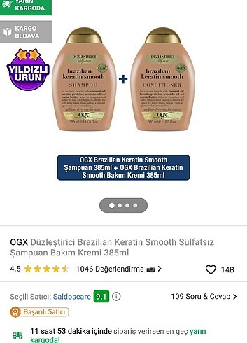 OGX düzleştirici etkili saç kremi