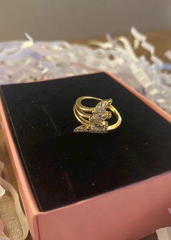 Vintage Altın Taşlı Yüzük - Görsel 2