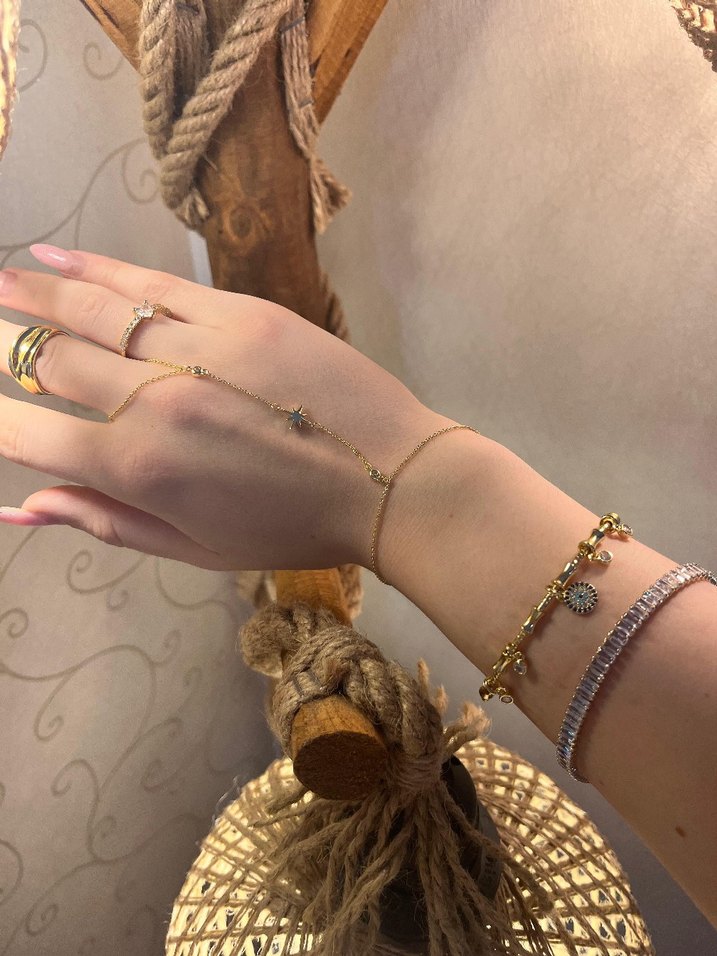 Gold Taşlı Tektaş - Görsel 2