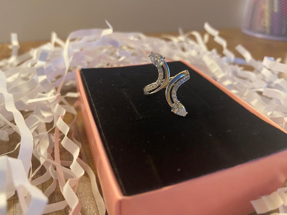 Gri Yılan Desenli Yüzük - Görsel 3