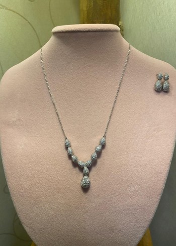 Gri Desenli Boncuklu Kadın Takı Seti - Görsel 3