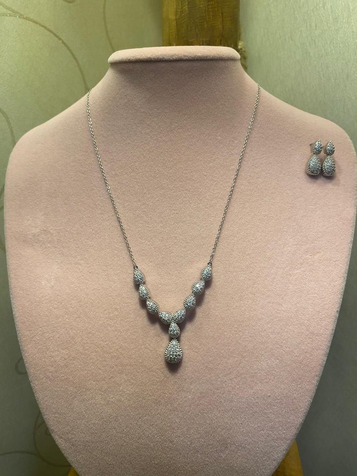 Gri Desenli Boncuklu Kadın Takı Seti - Görsel 3