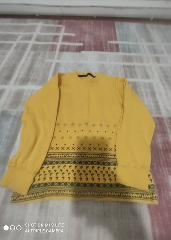 Sarı çocuk Sweatshirt