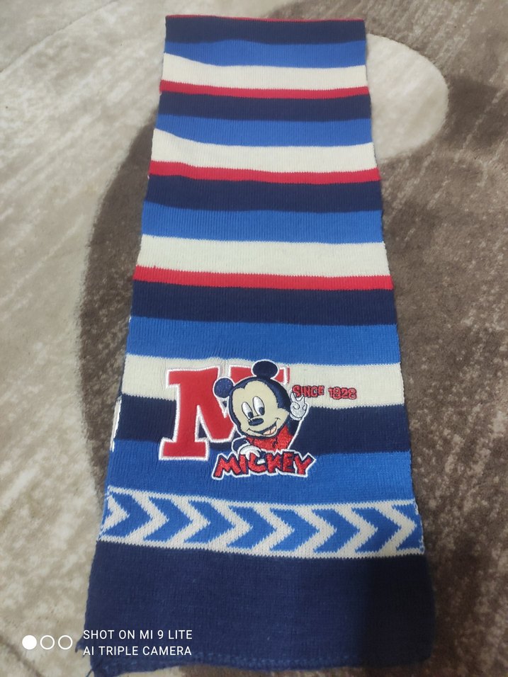 Çok Renkli Erkek Çocuk kaşkol ve eldiven takım - Görsel 4