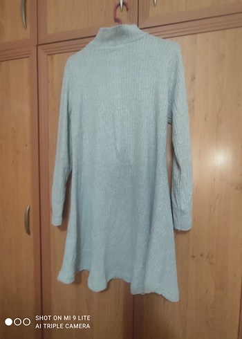 Gri triko Elbise - Görsel 2