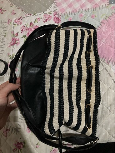  Beden siyah Renk Peluş çanta + büzgülü kumaş çanta