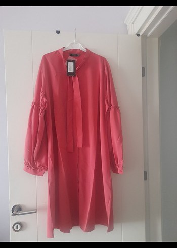 Uzun Kollu Fırfırlı Kadın Tunik - Görsel 3