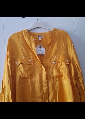 Sarı Düğmeli Kadın Gömlek - Görsel 5