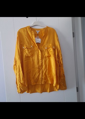 Sarı Düğmeli Kadın Gömlek - Görsel 8