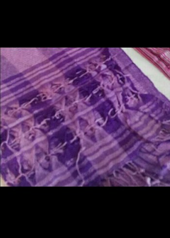 Mor Parlak Kadın Bohem Drapeli Şal - Görsel 5