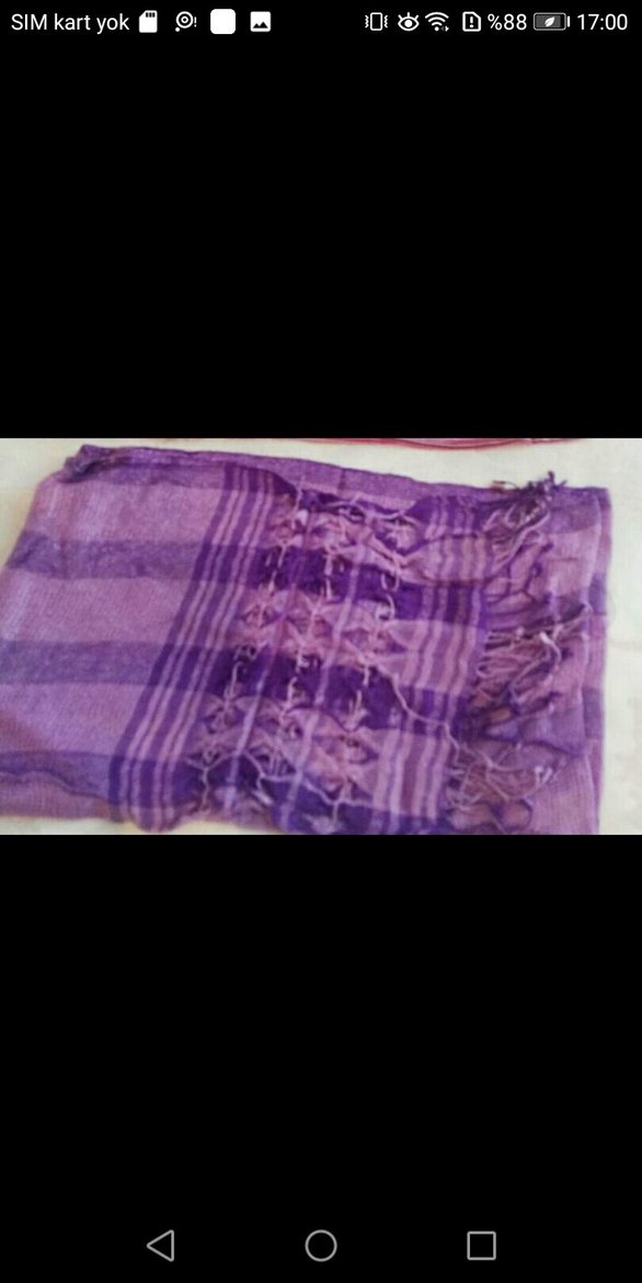 Mor Parlak Kadın Bohem Drapeli Şal - Görsel 4