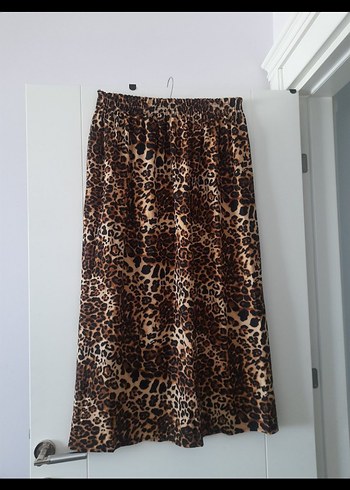 Leopar Desenli Uzun Pilili Etek - Görsel 5