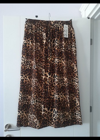 Leopar Desenli Uzun Pilili Etek - Görsel 3