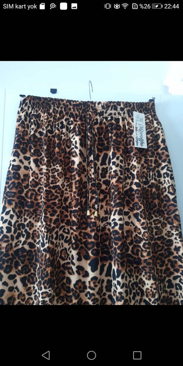 Leopar Desenli Uzun Pilili Etek - Görsel 4