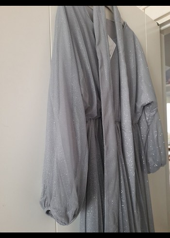 Bohem  Gri Uzun Elbise - Görsel 6