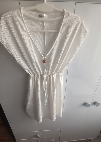 v yaka belden lastikli pareo - Görsel 6