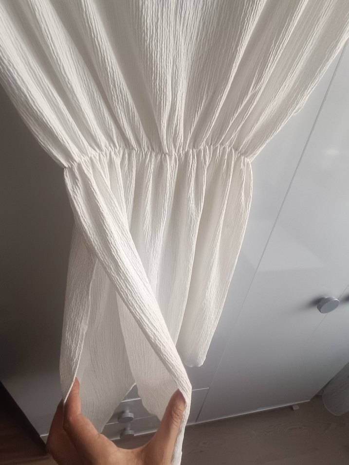 v yaka belden lastikli pareo - Görsel 5