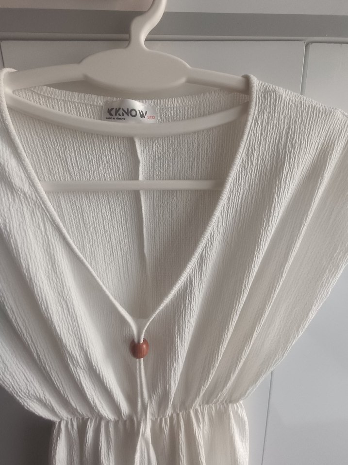 v yaka belden lastikli pareo - Görsel 3